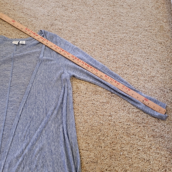 Artisan NY 100% Linen Open Front Lightweight Cardigan Blue - Picture 12 of 13